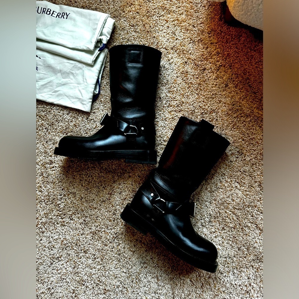Burberry Low Saddle Moto Boots size 36.5 - Picture 7 of 15